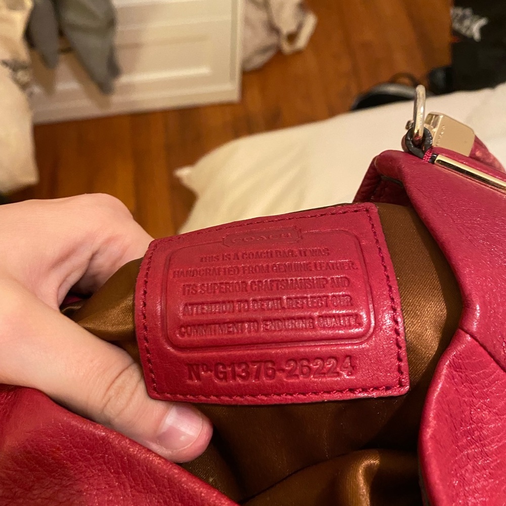 Coach Phoebe Red Leather shoulder Bag - Picture 3 of 12